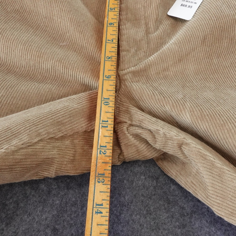 Lot of 2 LL Bean Stretch Country Corduroy Pants 35x30 Classic Fit Khaki Grey NWT - Picture 9 of 10